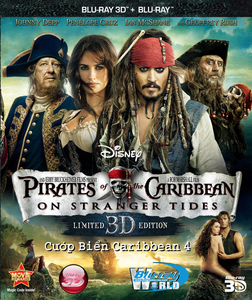 D032. Pirates Caribbean 4 - Cướp Biển Caribbean 4 3D 25G(DTS-HD 5.1)  